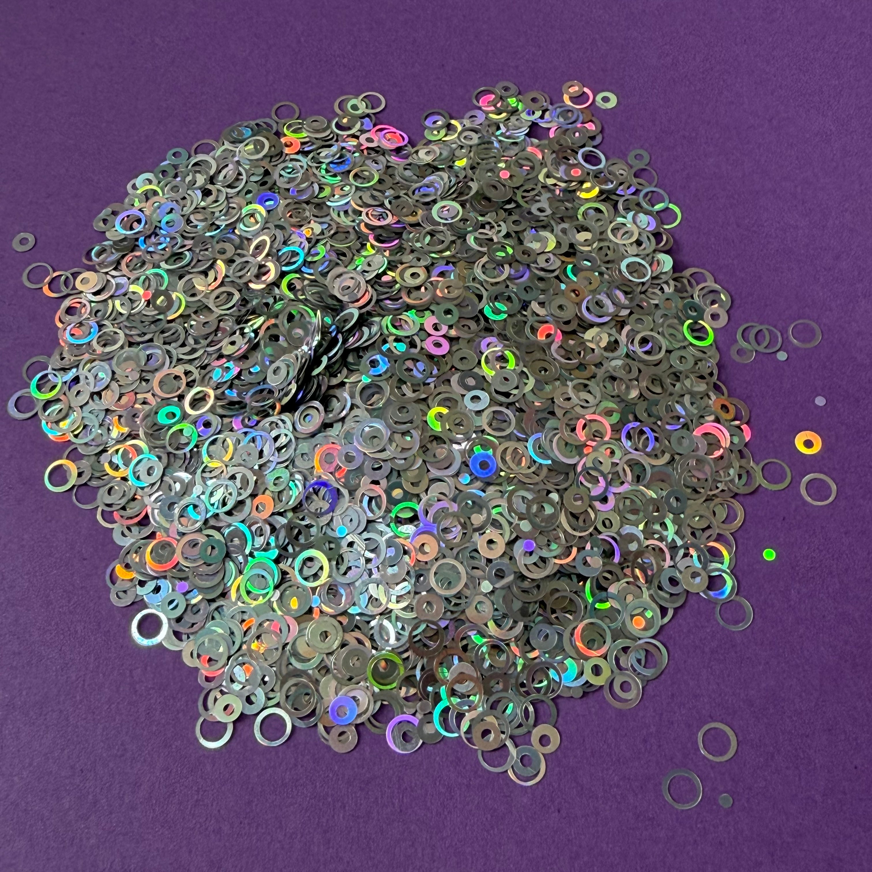 Silver Holo Rings