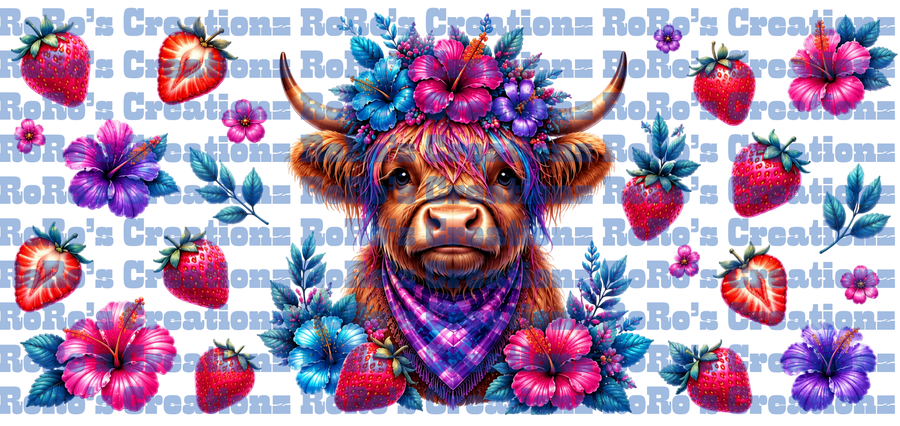Exclusive Strawberry Highland Cow