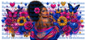 Exclusive Colorful Tattoo Latina Woman