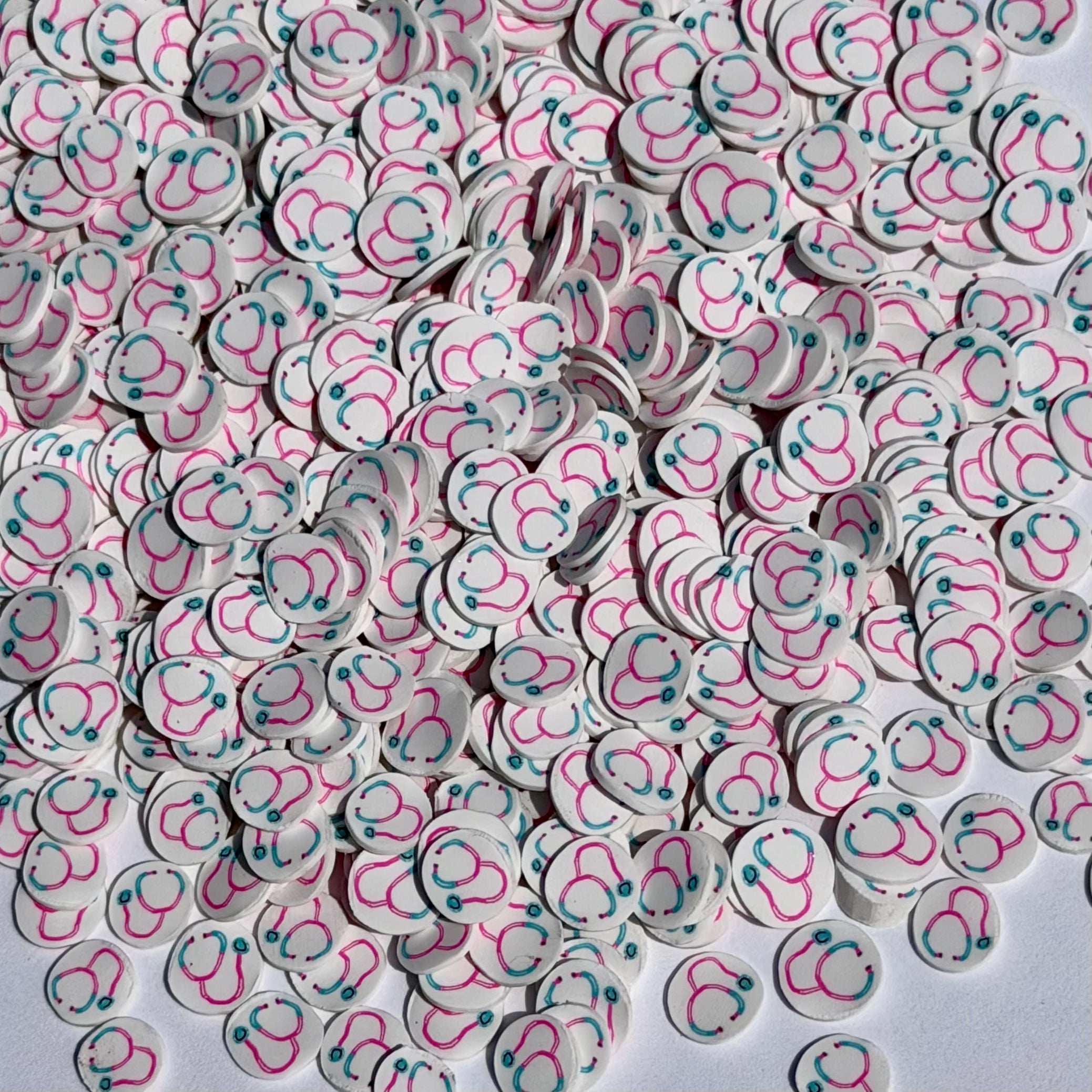 Stethoscope Polymer Clay Slices