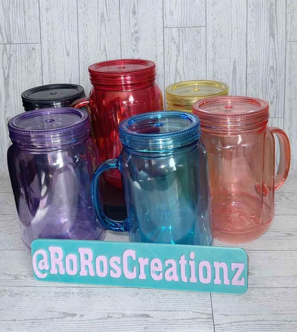 22oz Mason Jar Snowglobe