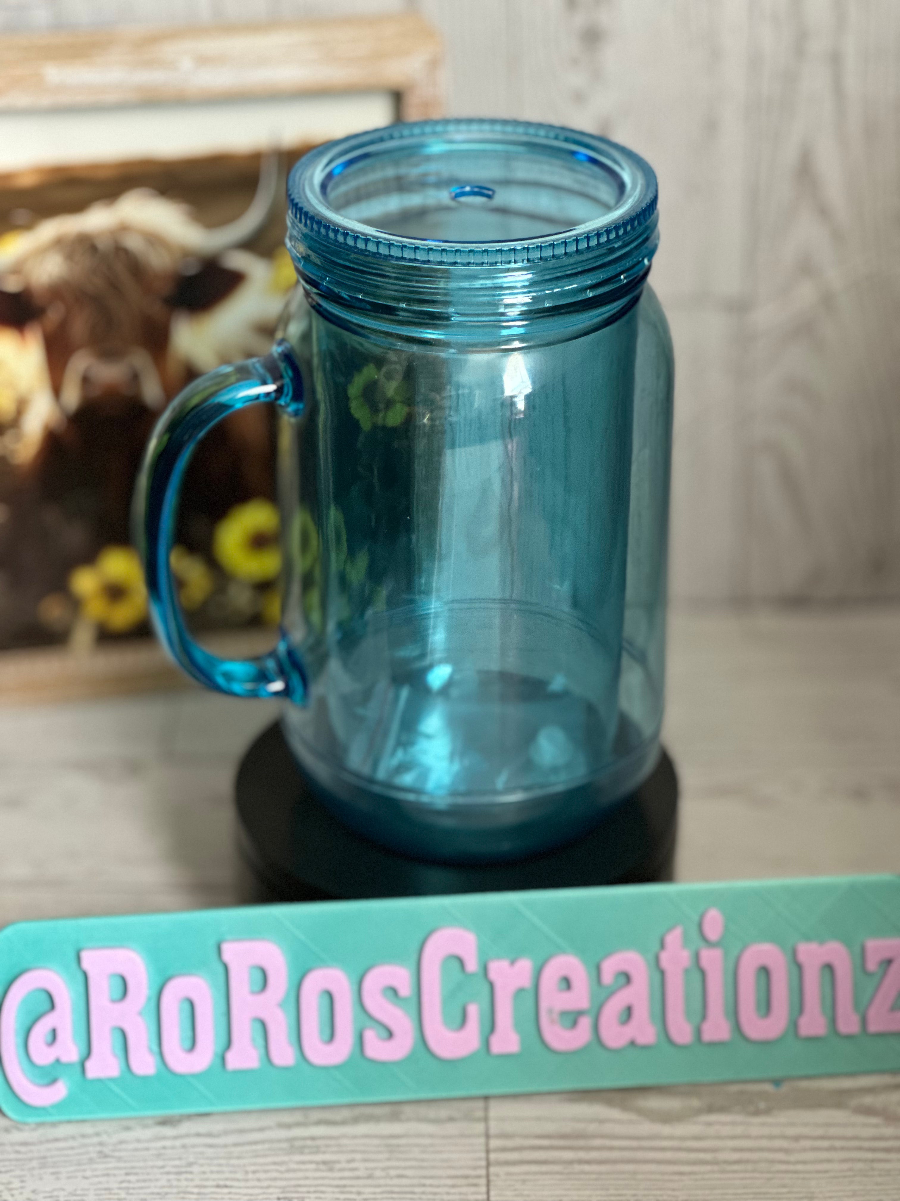 22oz Mason Jar Snowglobe