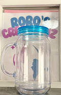 22oz Clear Mason Jar Snowglobes
