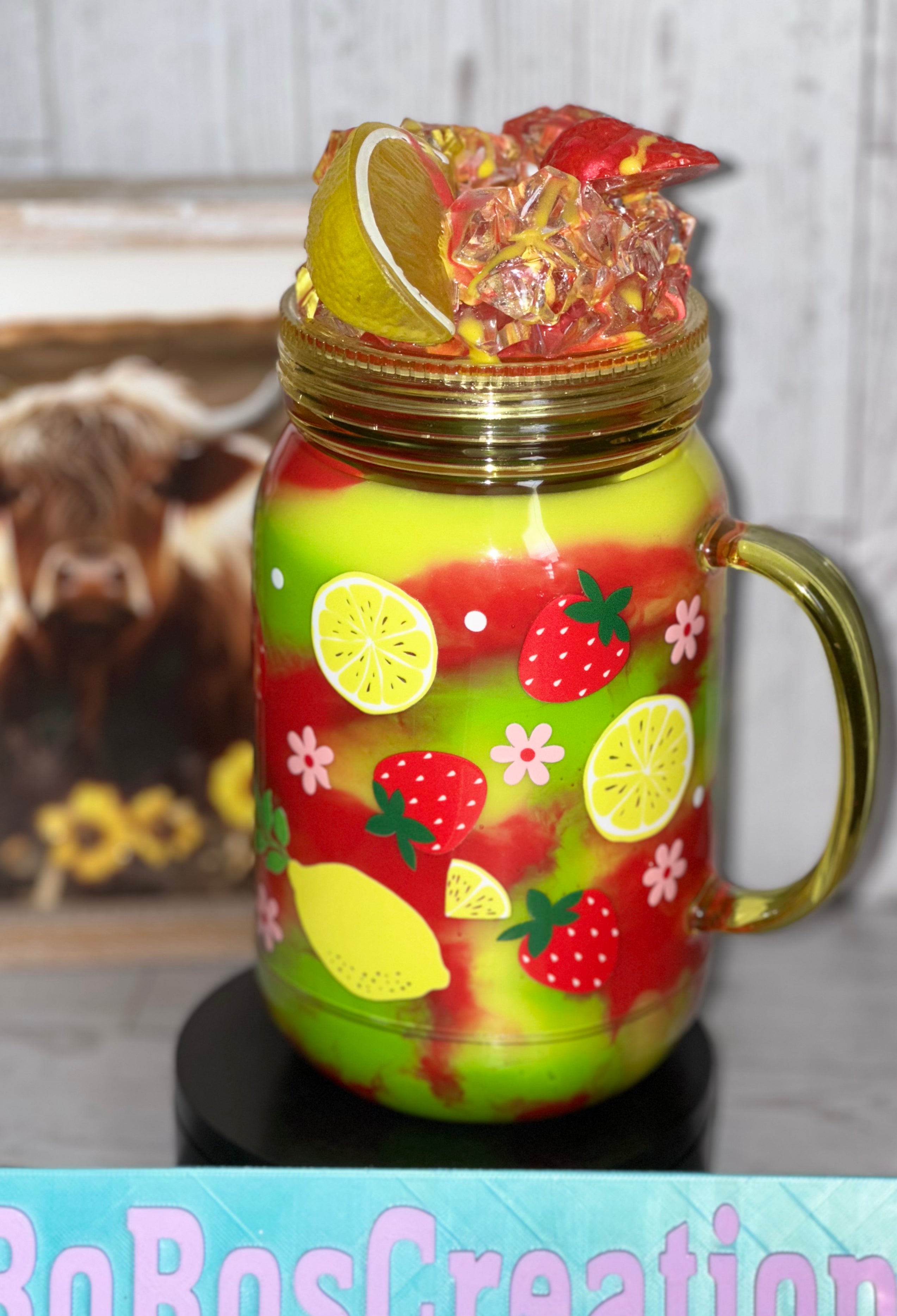 22oz Mason Jar Snowglobe