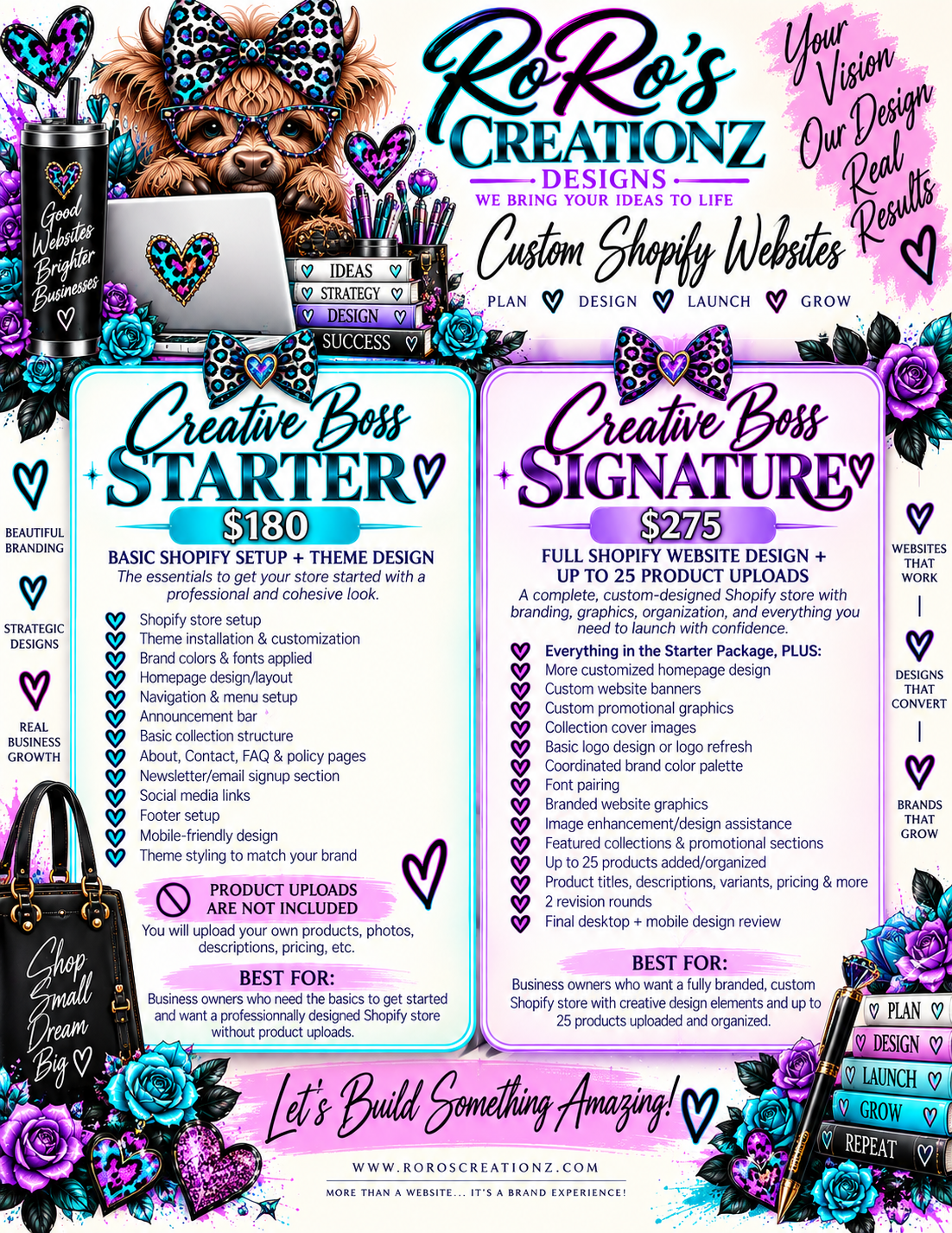 Custom Shopify Website Design | Creative Boss Packages