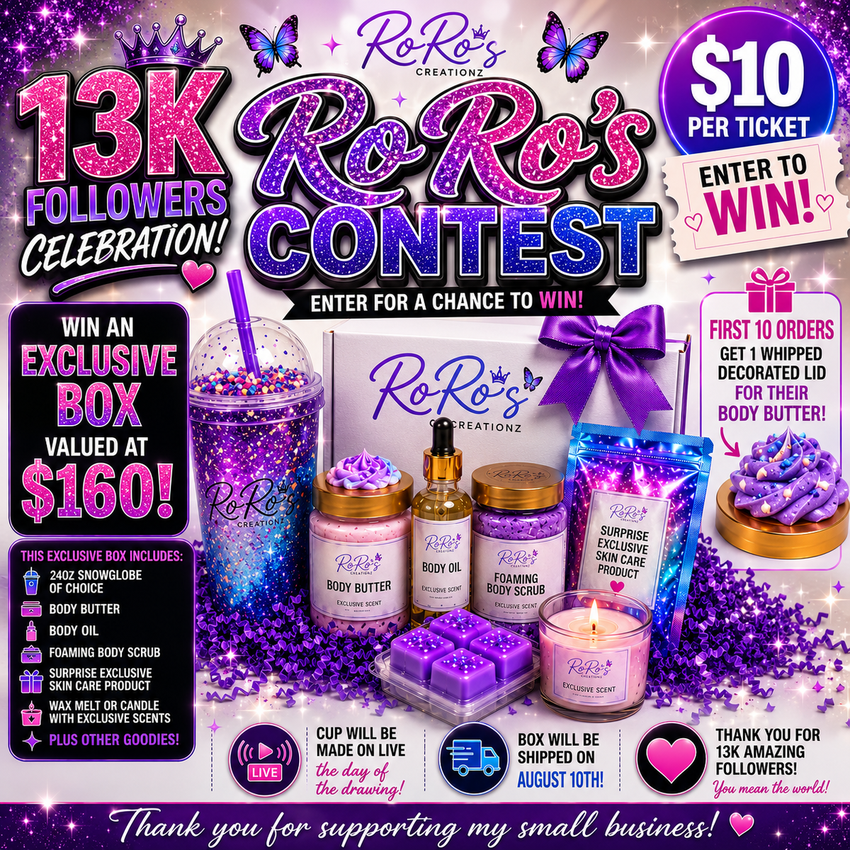 RoRo’s 13K Celebration Contest – Win a $160 Exclusive Luxe Box! 🎉